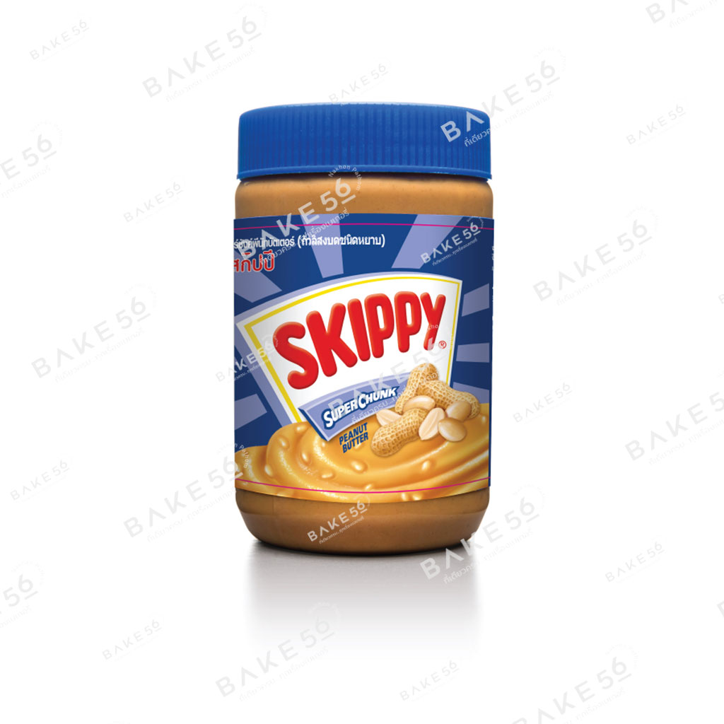 SKIPPY ซูเปอร์ซังค์พีนัทบัตเตอร์ ชนิดหยาบ สีน้ำเงิน (510กรัม)